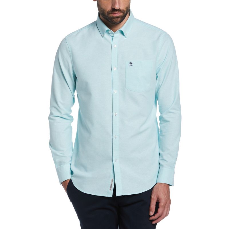 ORIGINAL PENGUIN - Camisa Marca Penguin Hombre 431 Azul Original