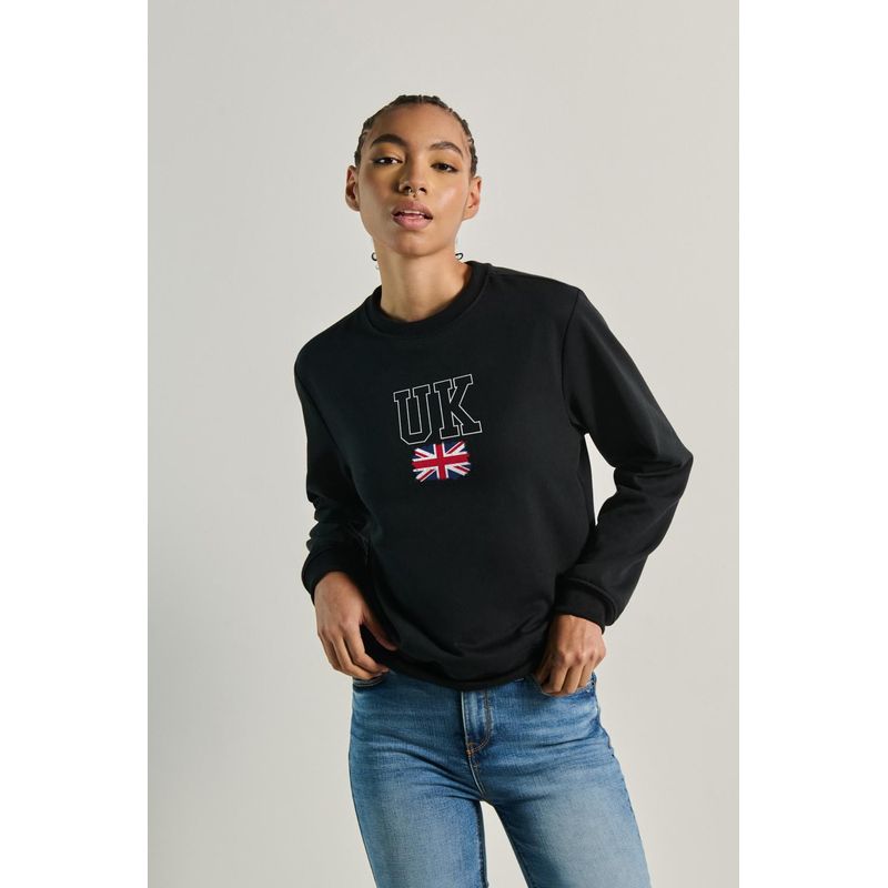 KOAJ - KOAJ Sueter cuello redondo con estampado de UK MUJER