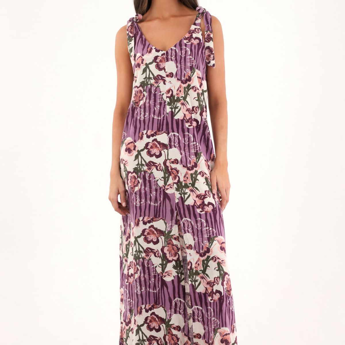 TOPMARK - Vestido largo estampado de flores para mujer