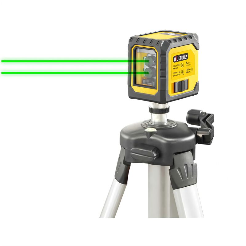 UYUSTOOLS - Nivel Laser Con Tripode 2 Rayos Verdes 25 M Ip54 Uyustools