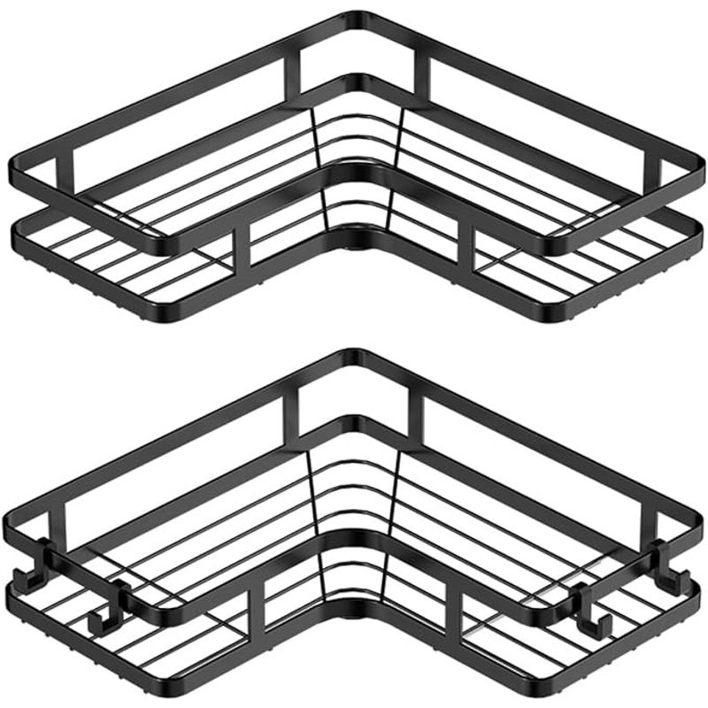 GENERICO - Organizador De Baño Esquinero X2 De Pared Adhesivo