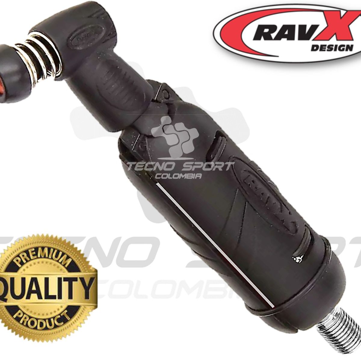 GENERICO - Inflador + Cartucho Co2 Bicicleta Ravx 16 Gramos Rosca Bomba