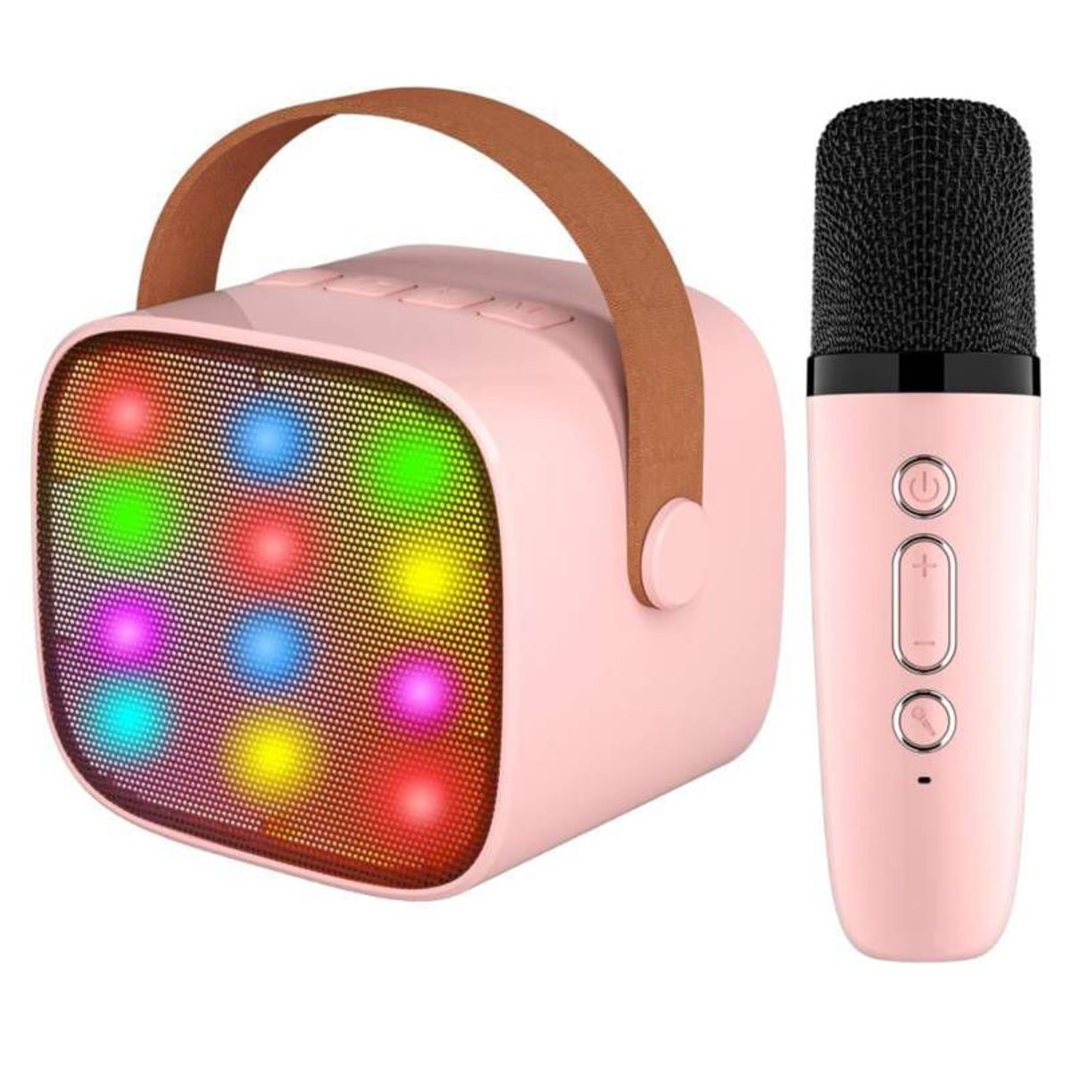 AMERICAN GENERICS - Kit Parlante Y Micrófono Karaoke Para Niños Bluetooth Led K11
