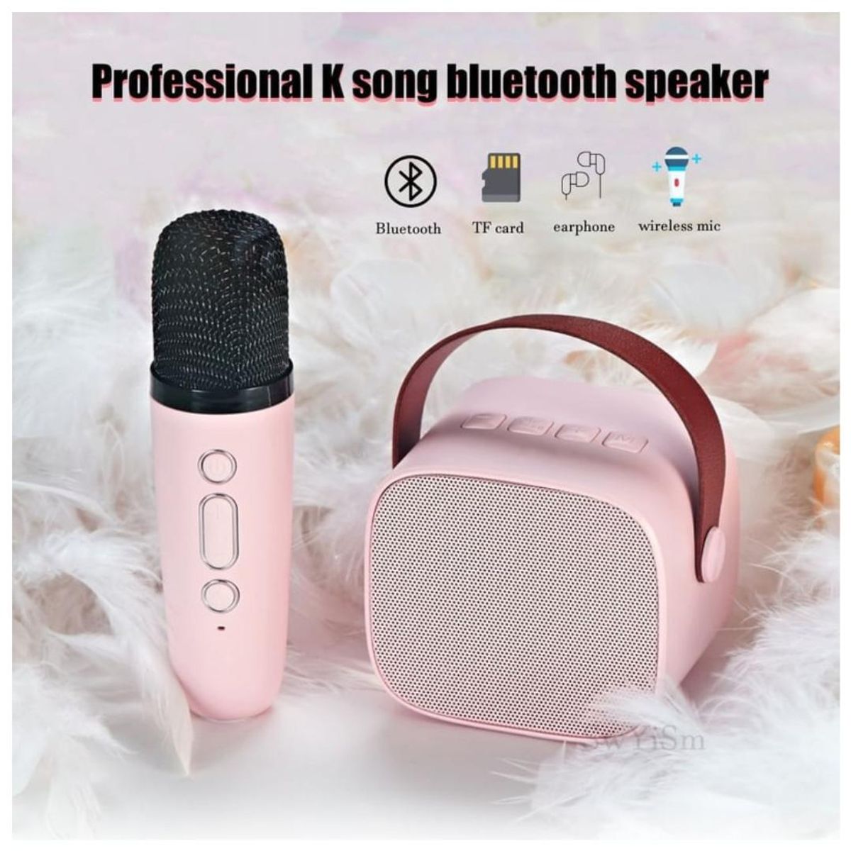 AMERICAN GENERICS - Kit Parlante Y Micrófono Karaoke Para Niños Bluetooth Led K11