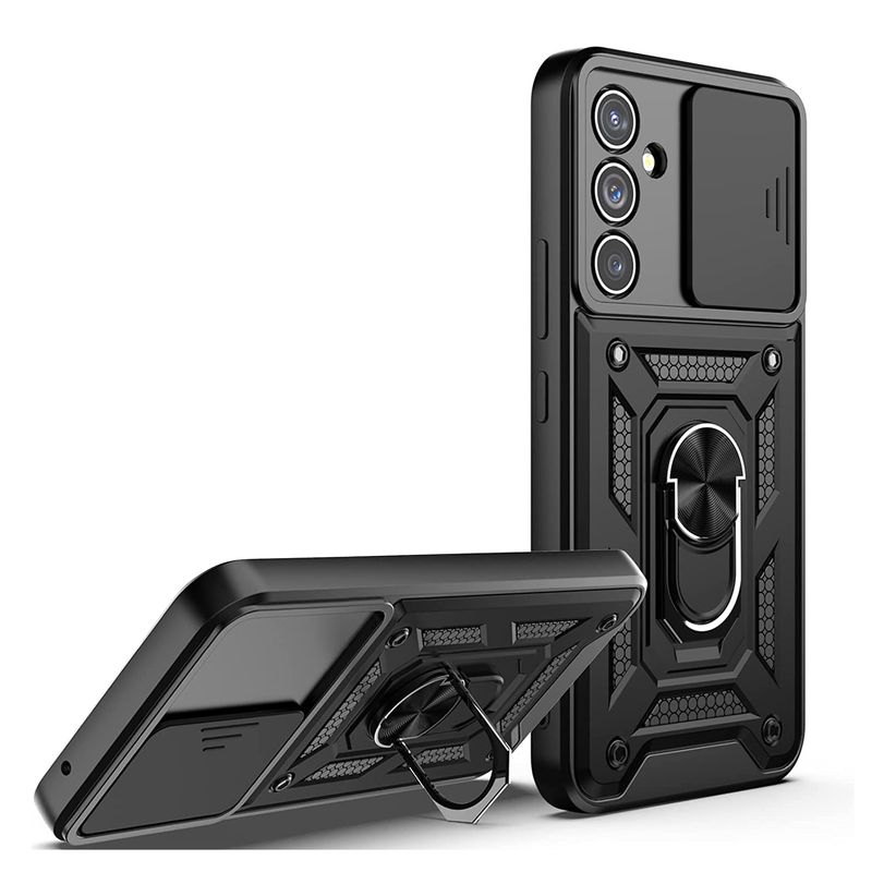 GENERICO - Funda Case Protector Cámara Con Slider Compatible Samsung M55 Negro
