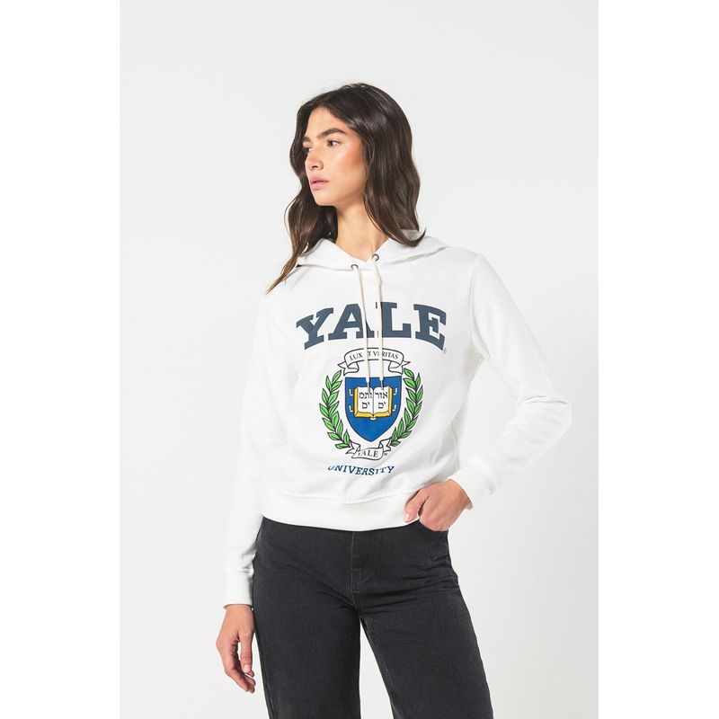 KOAJ - KOAJ Buzo capota para mujer, unicolor  con estampado en frente MUJER