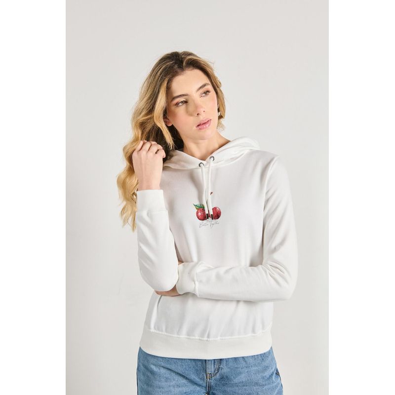 KOAJ - KOAJ Buzo básico para mujer estampado en frente MUJER