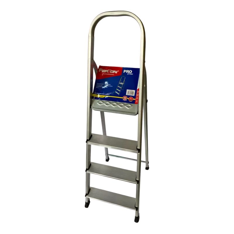 FERTON - Escalera Escalerilla Plegable 4 Pasos Metálica Ferton