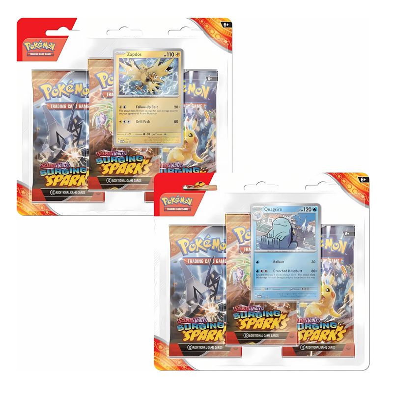 POKEMON - Blister X3 Sobres Cartas Pokémon TCG Surging Sparks Español