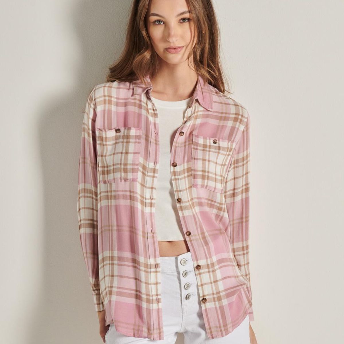 KOAJ - KOAJ Blusa manga larga a cuadros Mujer