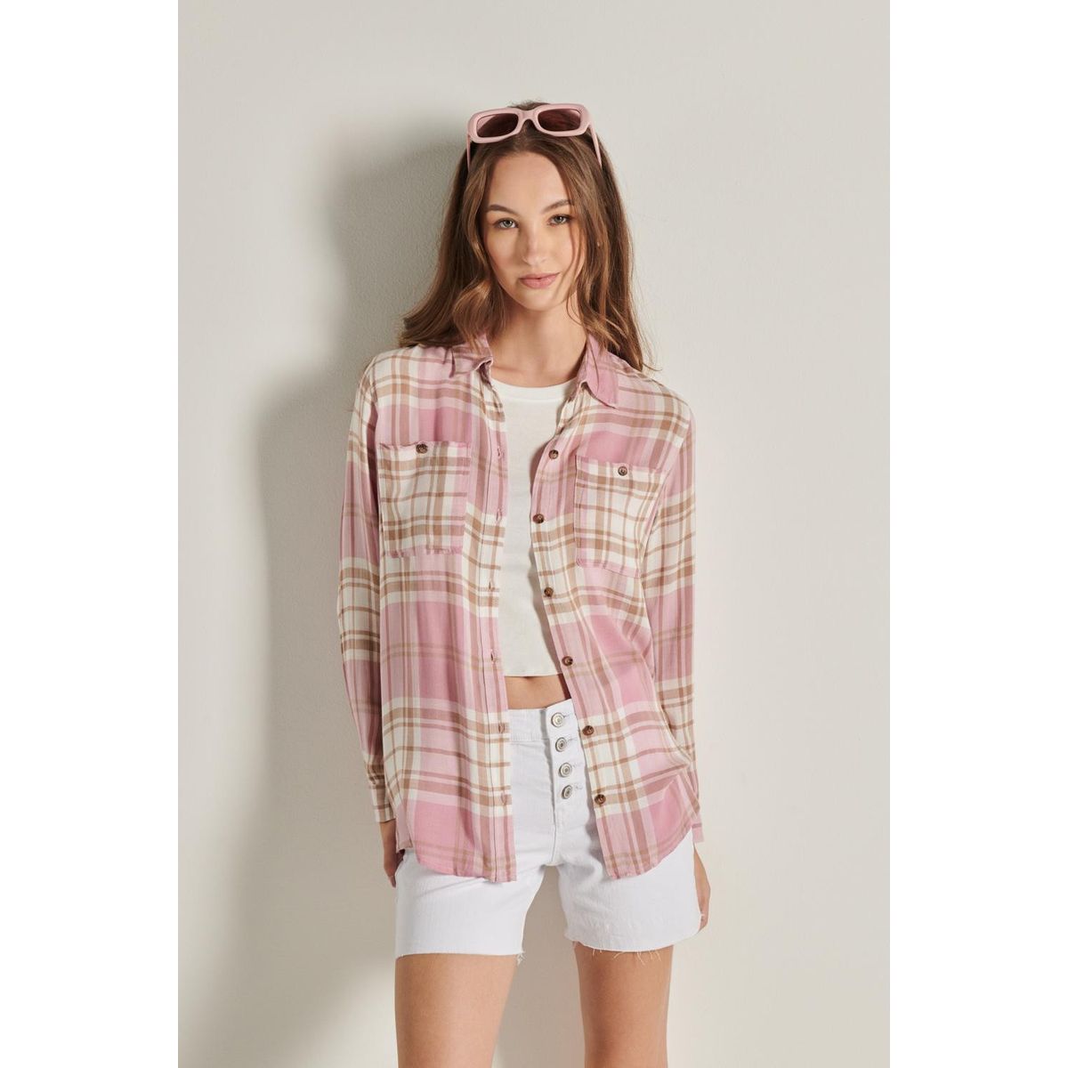 KOAJ - KOAJ Blusa manga larga a cuadros Mujer