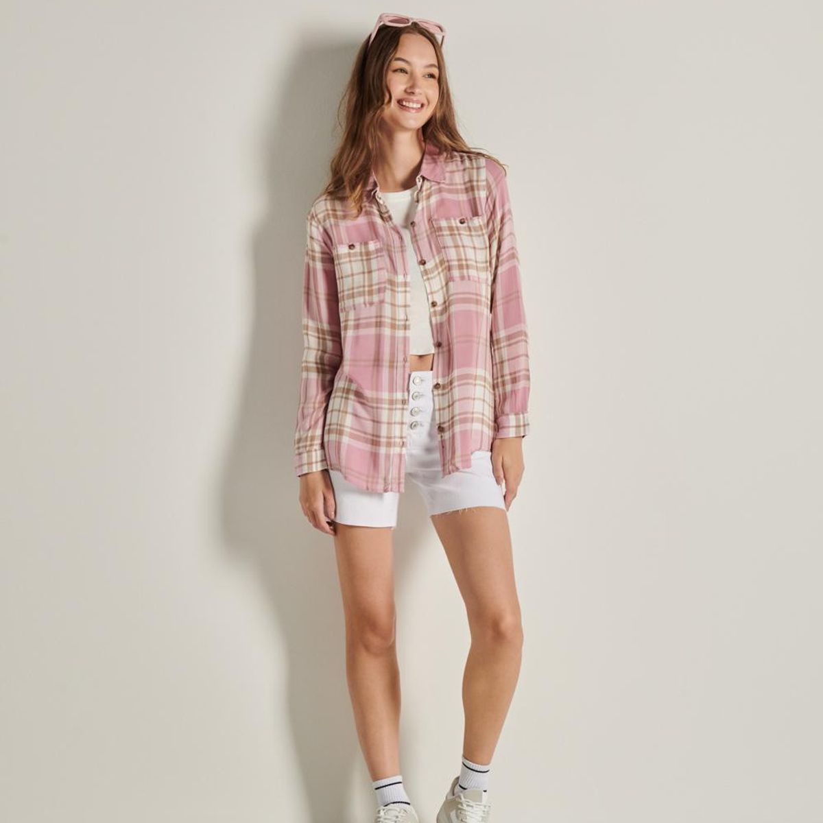 KOAJ - KOAJ Blusa manga larga a cuadros Mujer