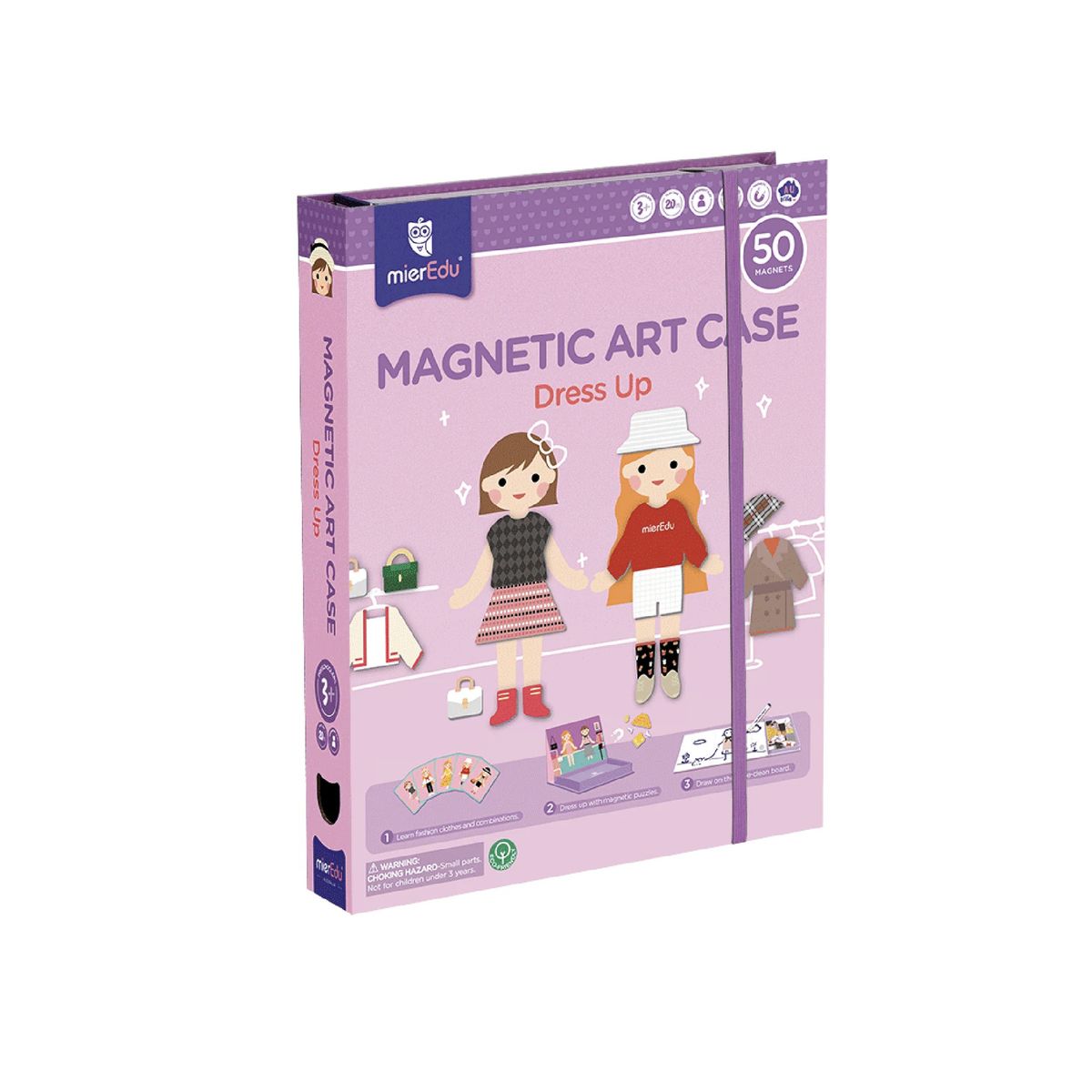 GENERICO - CAJA MAGNETICA IMANES PARA NIÑAS  NIÑOS - VESTIDOS