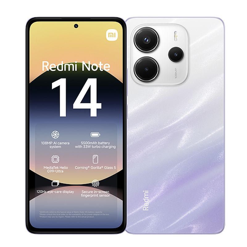 XIAOMI - Celular Xiaomi Redmi Note 14 4G 128GB 8GB RAM Púrpura