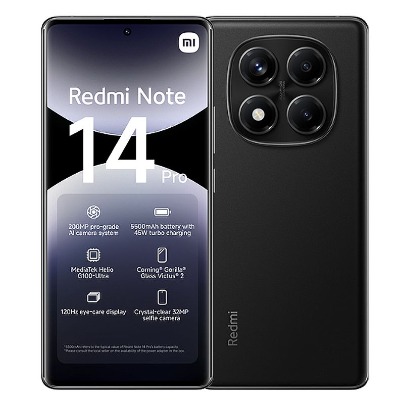 XIAOMI - Celular Xiaomi Redmi Note 14 PRO 4G 256GB 8GB RAM Negro