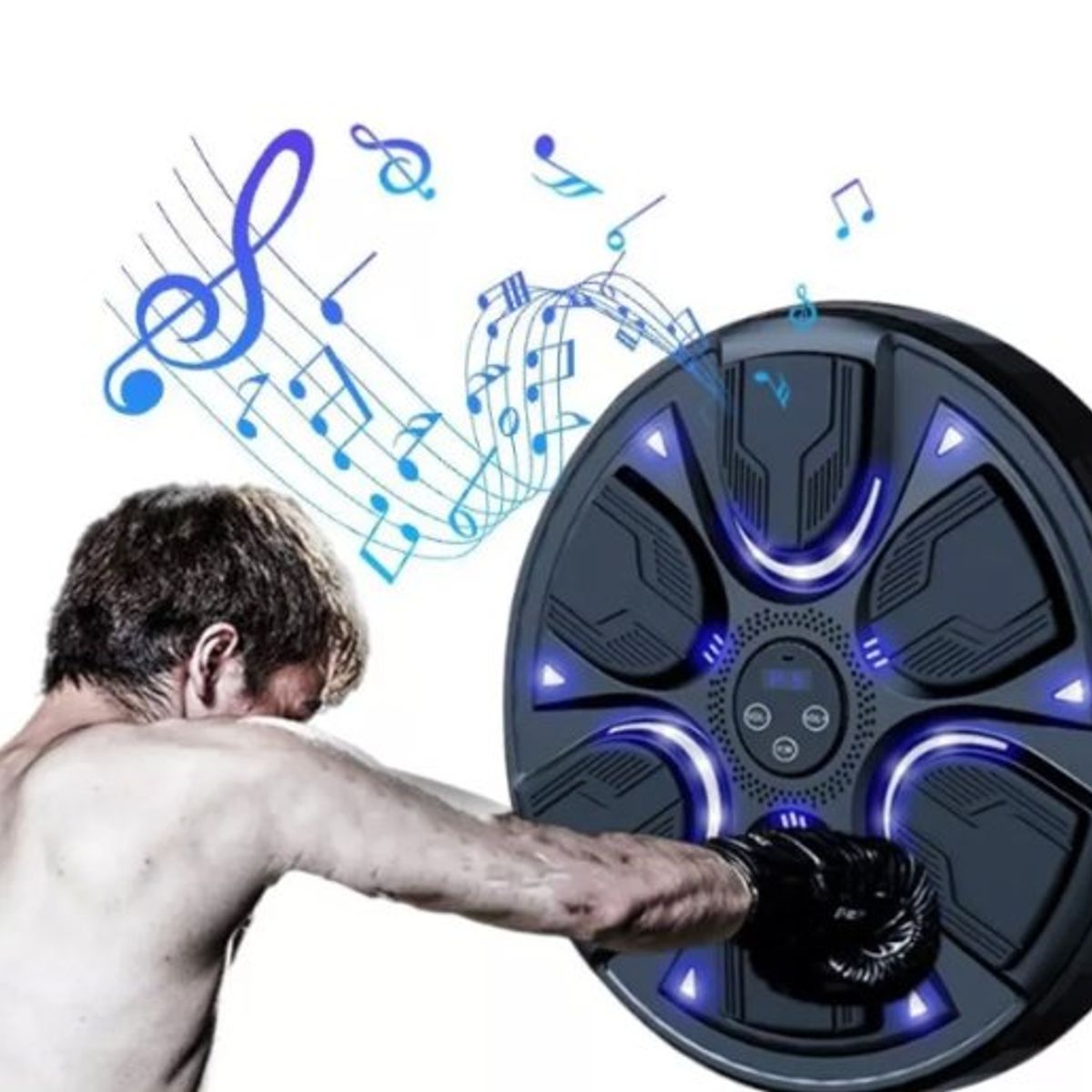 GENERICO - Máquina De Boxeo Tablero Musical Luz Led Bluetooth Guantes
