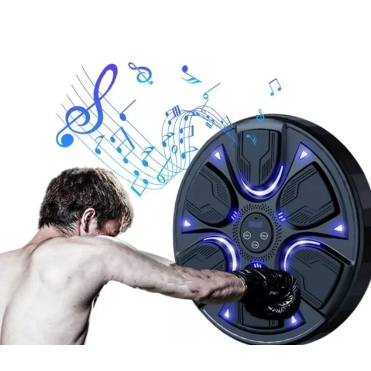 GENERICO - Máquina De Boxeo Tablero Musical Luz Led Bluetooth Guantes