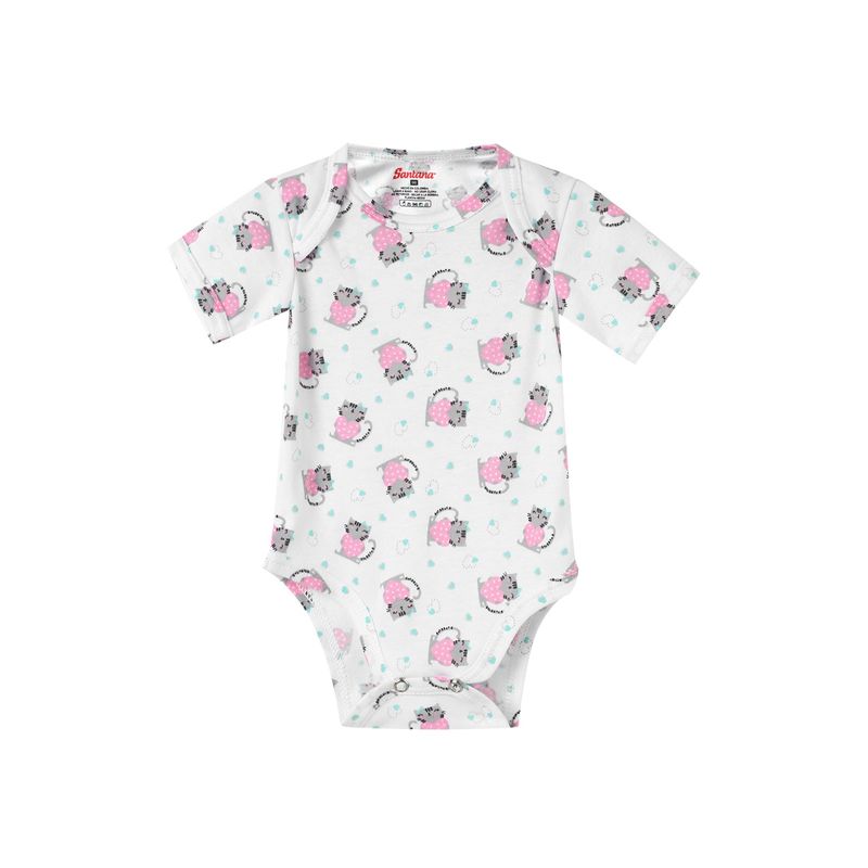 SANTANA - Body Bebé Manga Corta Niña Rosado Fuerte