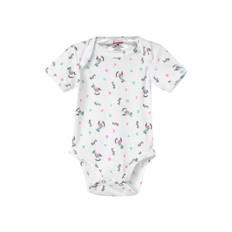 SANTANA - Body Bebé Manga Corta Niña Verde Manzana