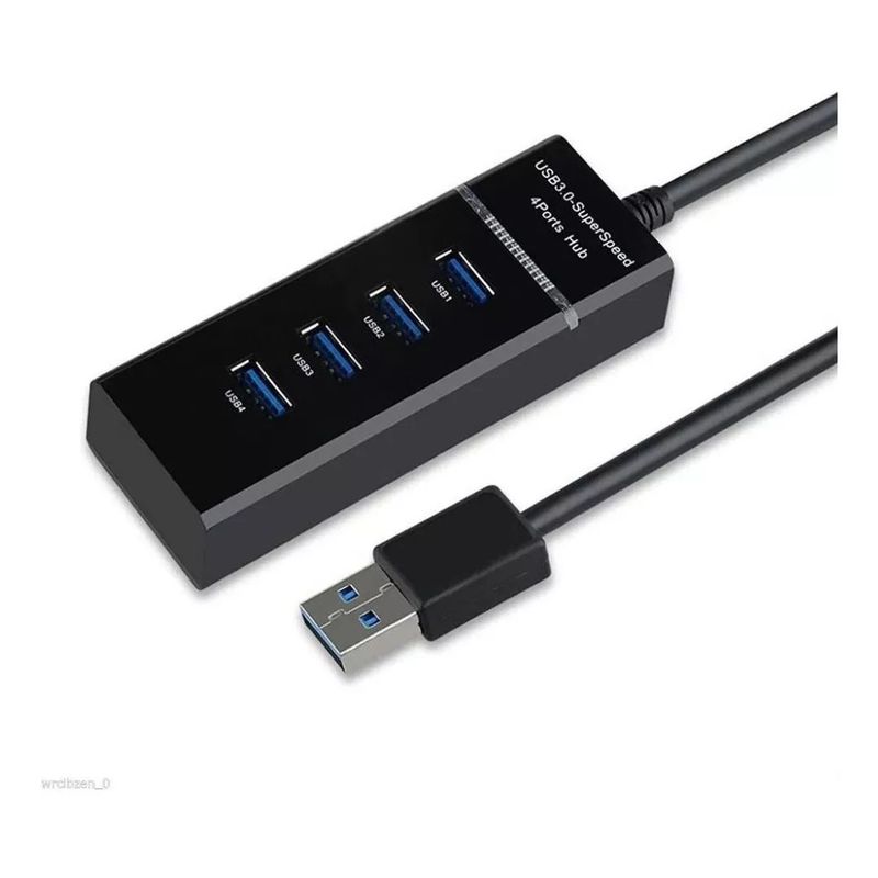 GENERICO - Hub Multipuertos Usb 3.0 4 Puertos De Alta Velocidad