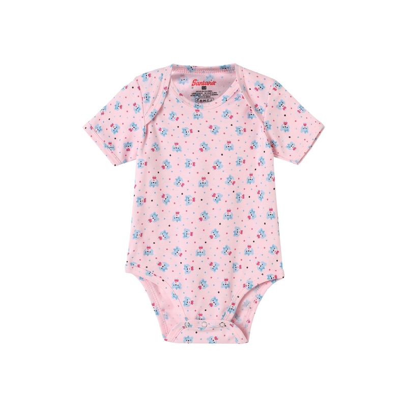 SANTANA - Body Bebé Manga Corta Niña Fucsia Oscuro
