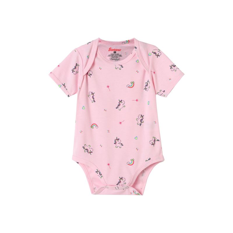 SANTANA - Body Bebé Manga Corta Niña Fucsia Fuerte