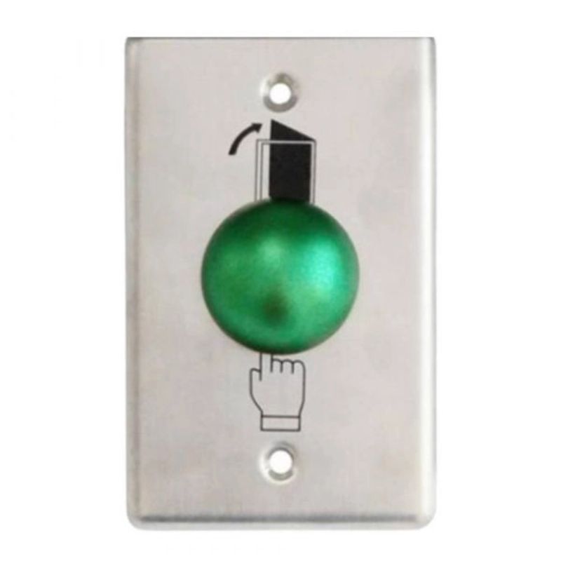 ZER - BOTON DE SALIDA TIPO HONGO SAT MH7 VERDE METALICO ACERO