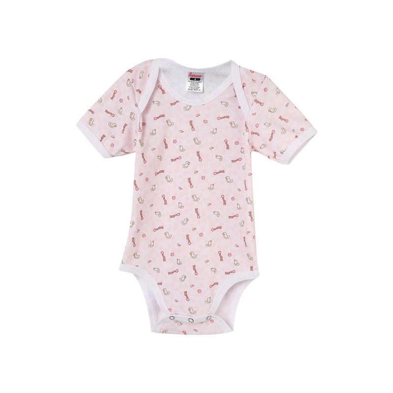 SANTANA - Body Bebé Manga Corta Niña Rosa Francés