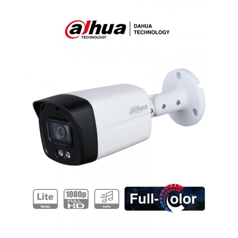 DAHUA - CAMARA 4 EN 1 FULLCOLOR 1080P TIPO BALA SEMIMETALICA 2,8MM FULL COLOR