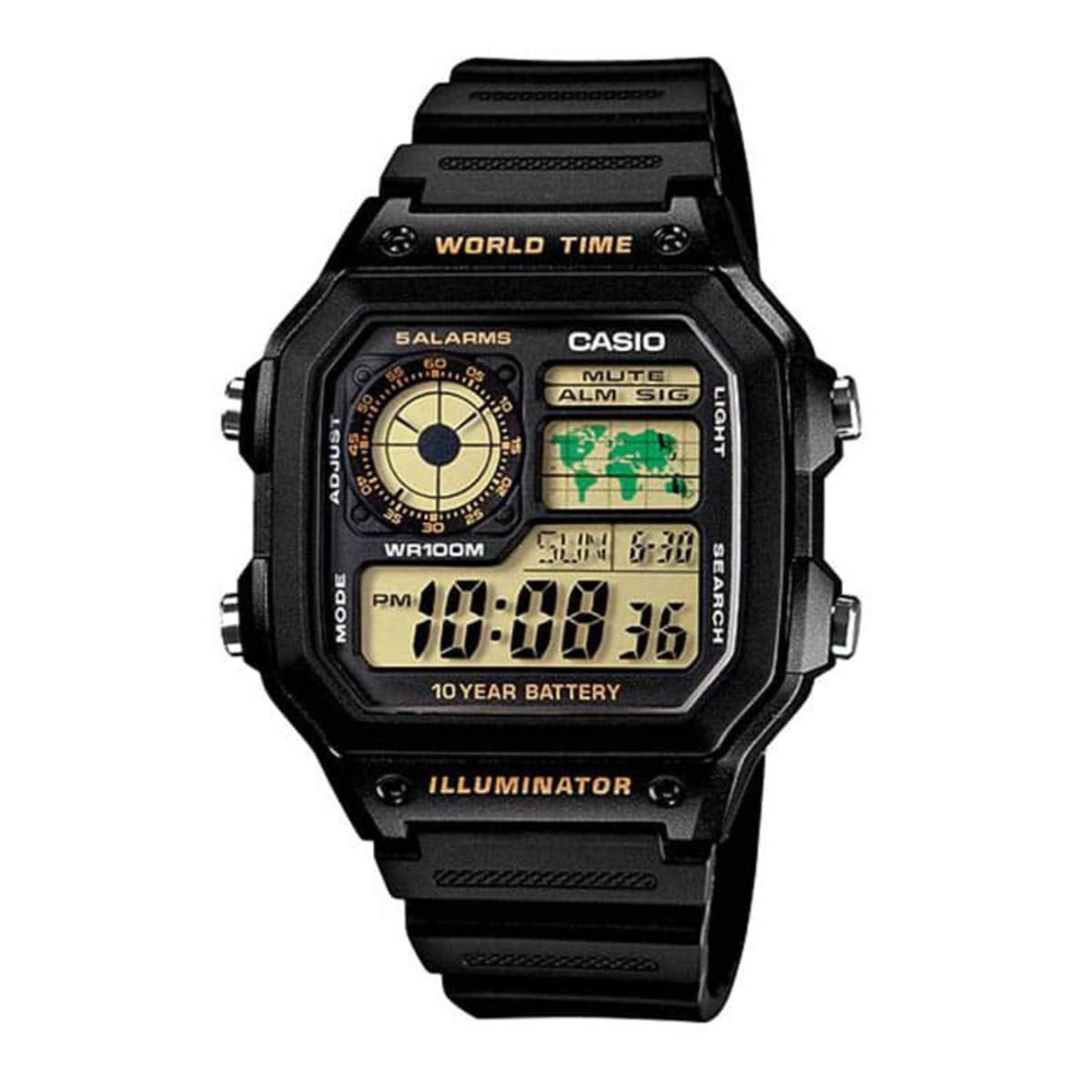 CASIO - Reloj Casio Modelo AE-1200WH-1B Diseño Deportivo