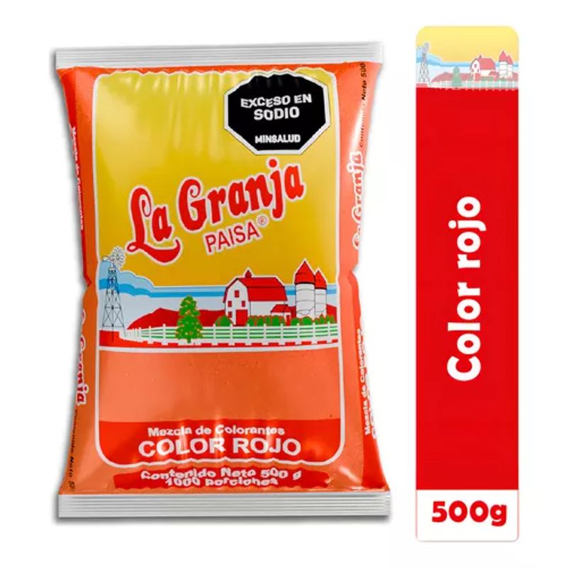 LA GRANJA PAISA - Mezcla de Colorantes Color Rojo La Granja Paisa X 500g