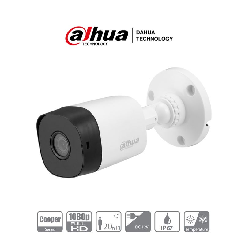 DAHUA - CAMARA DE SEGURIDAD DAHUA BALA PLASTICA IP67 20M CON AUDIO