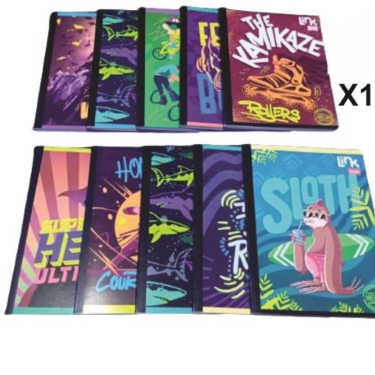 GENERICO - Cuaderno Cosido Cuadriculado 100 Hojas X 10 Niño