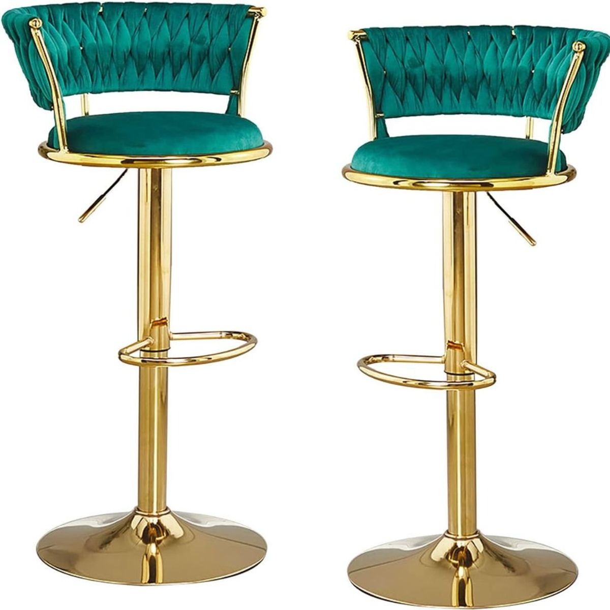 MOBLIHOUSE - Silla De Bar Moderna De Terciopelo Liverpool Base Dorada