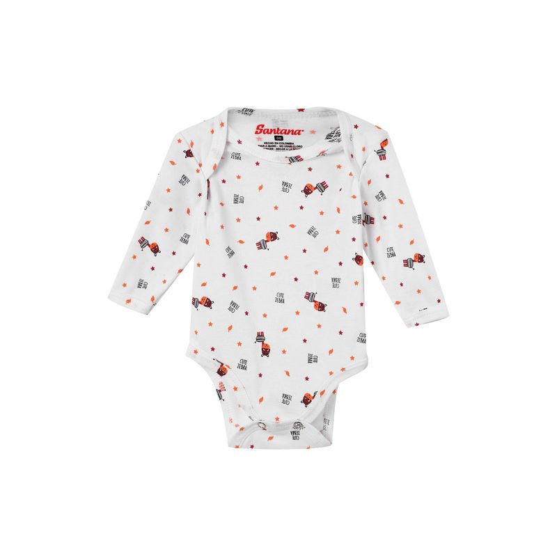 SANTANA - Body Bebé Manga Larga Niño Terracota