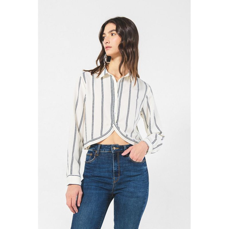KOAJ - KOAJ BLUSA CAMISERA MANGA LARGA CON NUDO MUJER