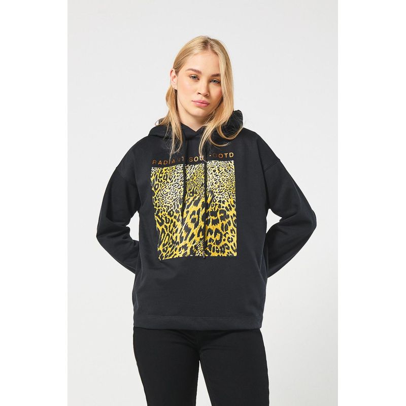 KOAJ - KOAJ Buso con capota para mujer oversize estampado en frente a MUJER