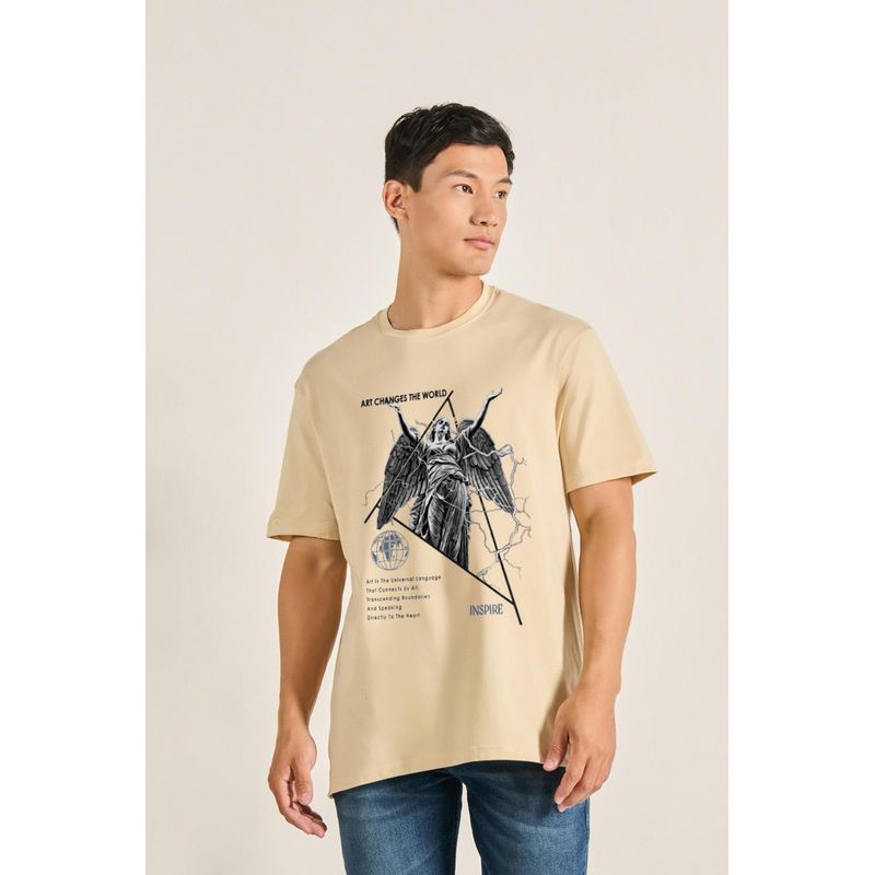 KOAJ - KOAJ Camiseta oversize manga corta de  estatua de ángel HOMBRE
