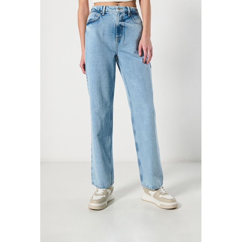 KOAJ - KOAJ Jean 90s tiro alto azul  claro MUJER