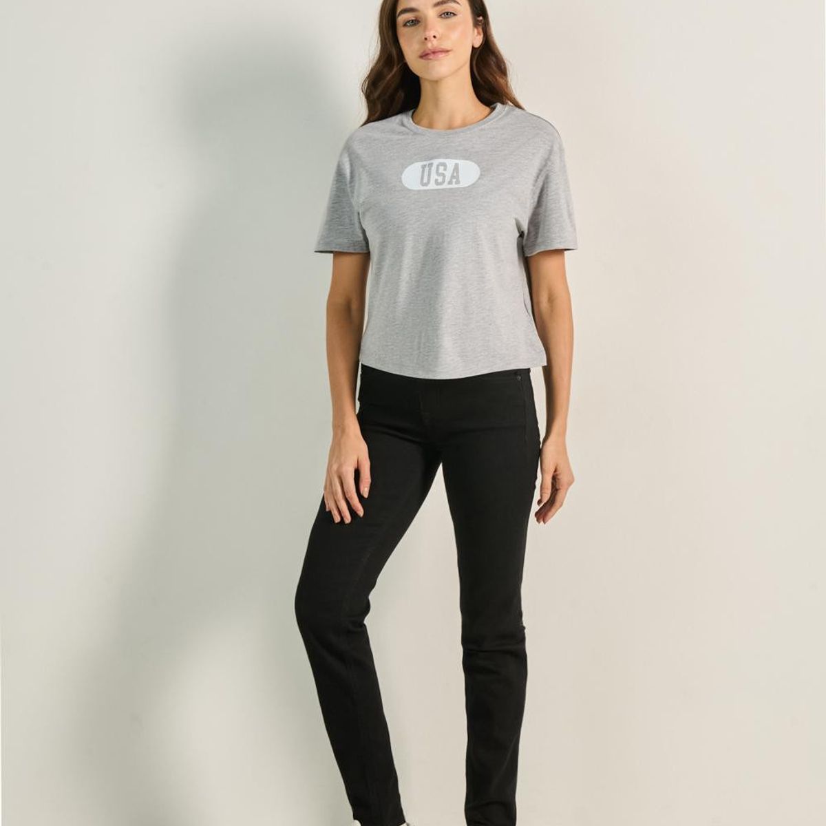 KOAJ - KOAJ Jean push up tiro alto negro con doble botón y 5 bolsil