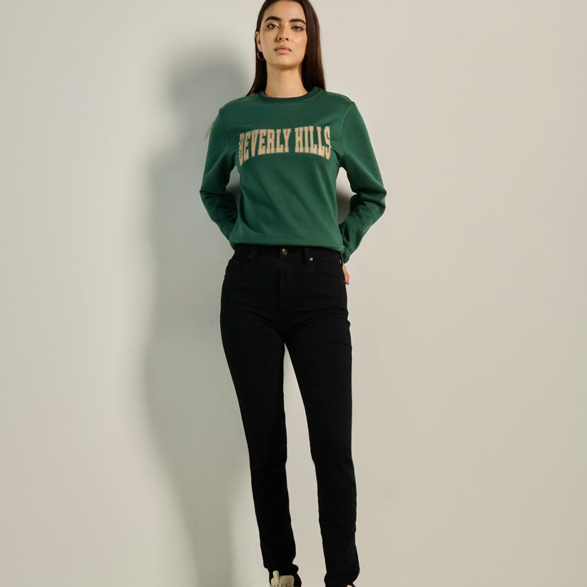 KOAJ - KOAJ Jean negro tipo jegging ajustado con tiro alto y bolsil