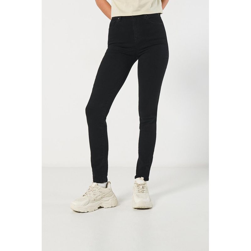 KOAJ - KOAJ Jean jegging super tiro alto negro MUJER
