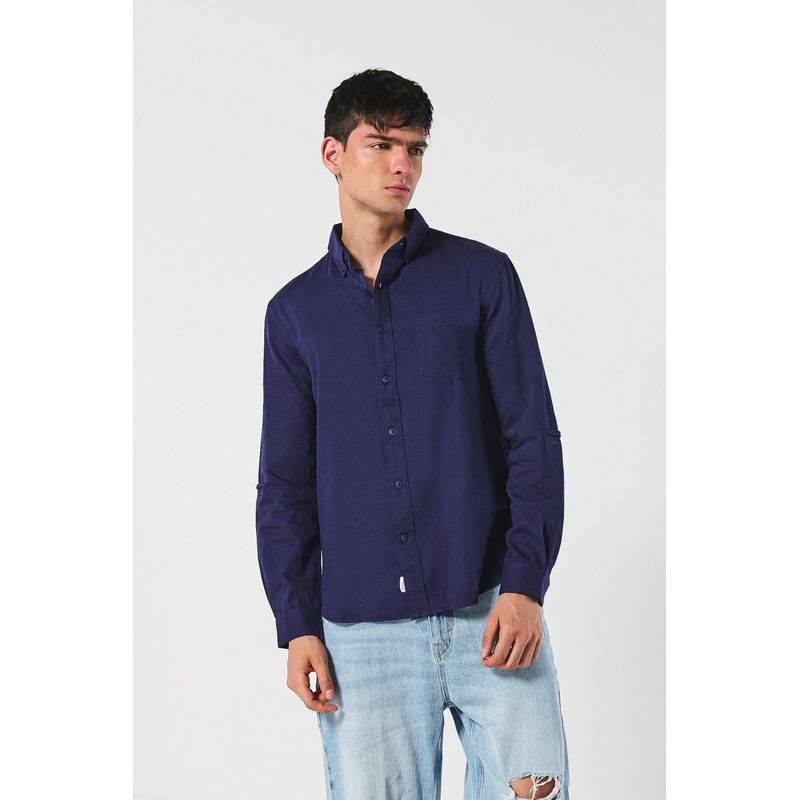 KOAJ - KOAJ Camisa cuello button down manga larga en slim fit HOMBRE