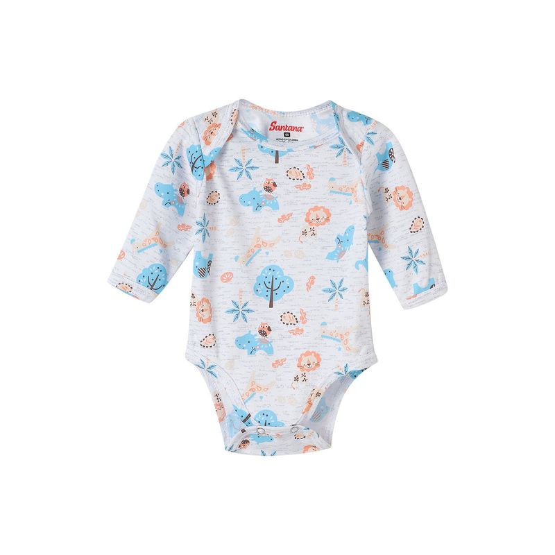 SANTANA - Body Bebé Manga Larga Niño Turquesa Medio