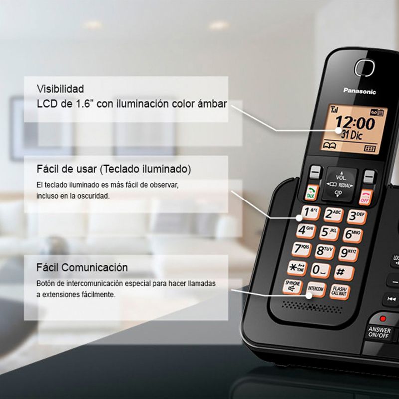 PANASONIC - TELEFONO INALAMBRICO PANASONIC CON IDENTIFICADOR Y ALTAVOZ