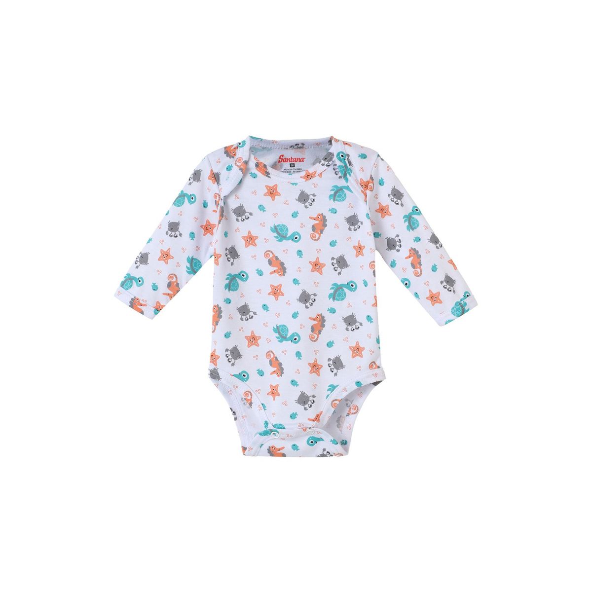 SANTANA - Body Bebé Manga Larga Niño Verde Menta Oscuro