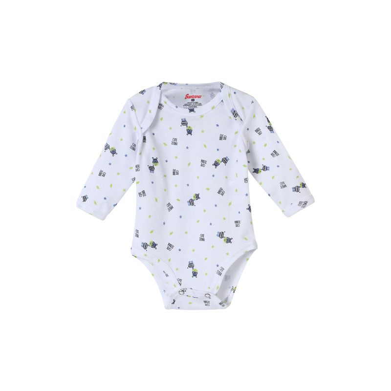 SANTANA - Body Bebé Manga Larga Niño Verde Limón Medio