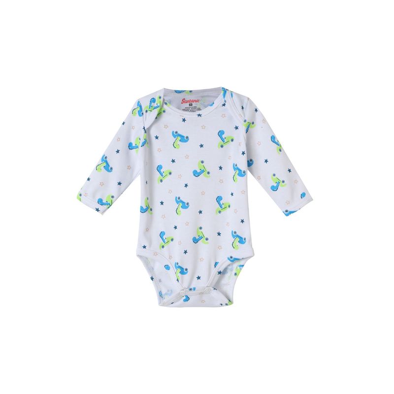 SANTANA - Body Bebé Manga Larga Niño Verde Menta Fuerte