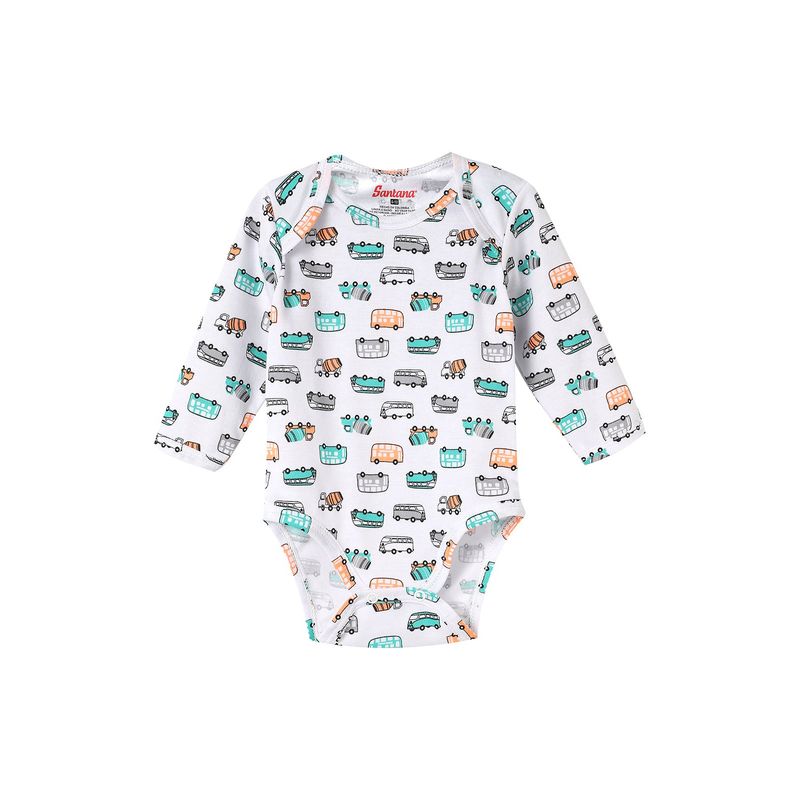 SANTANA - Body Bebé Manga Larga Niño Verde Esmeralda