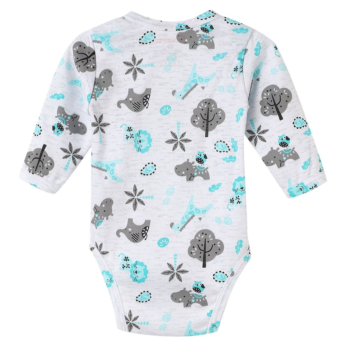 SANTANA - Body Bebé Manga Larga Niño Verde Mar